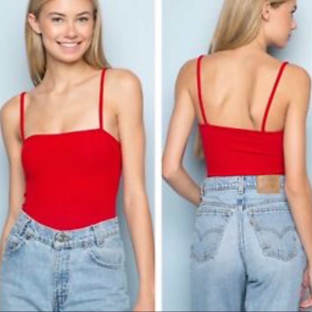 Brandy Melville anne bodysuit red
